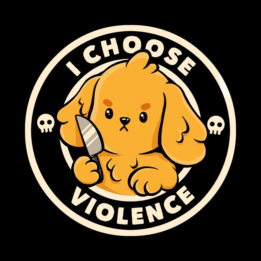 I Choose Violence dog stamp
