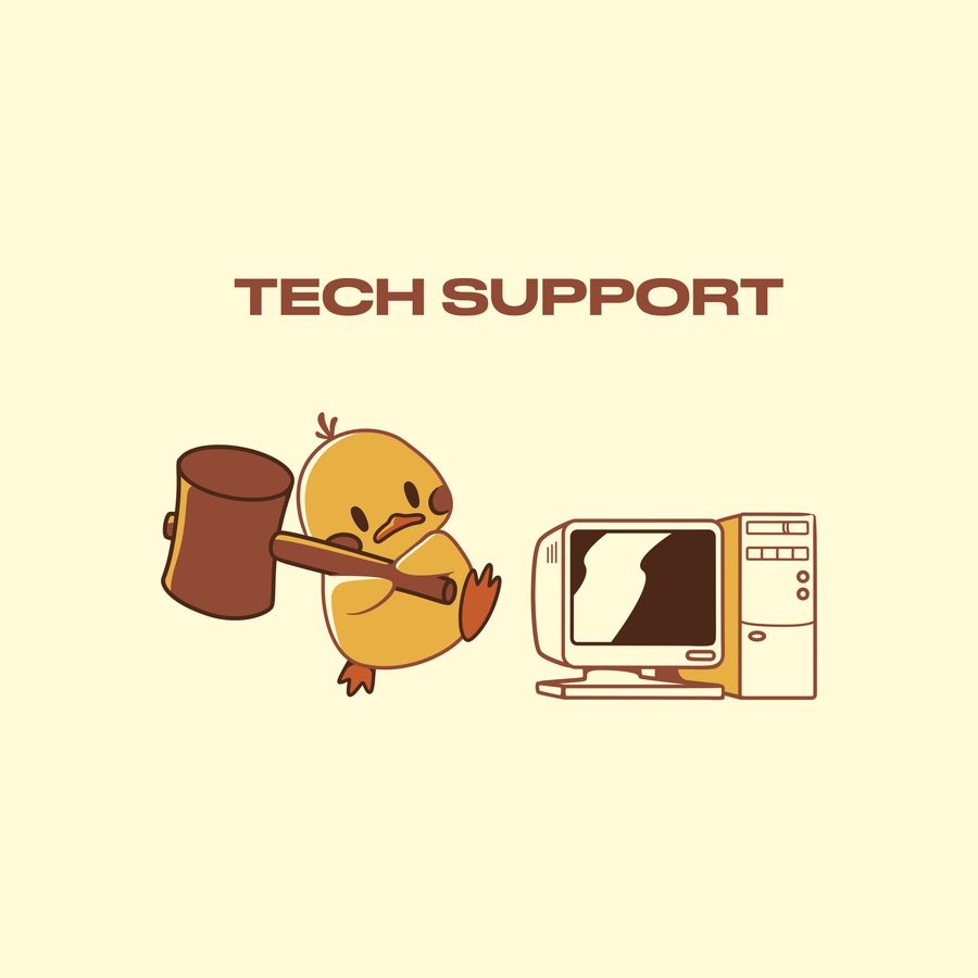 Tech support duck artwork