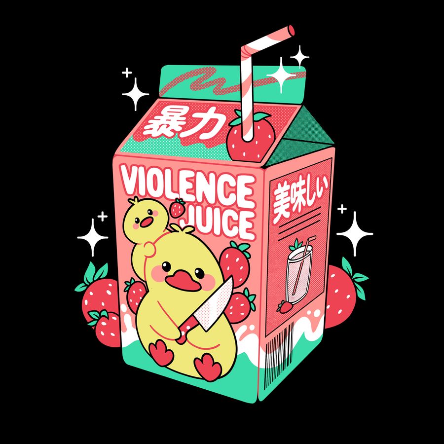 Violence Juice packaging artwork